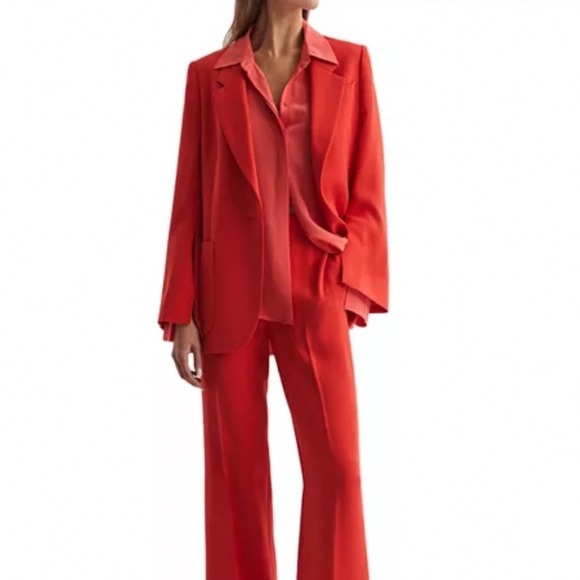Reiss Jackets & Blazers - REISS Maia Single Breasted Blazer Red Size 6